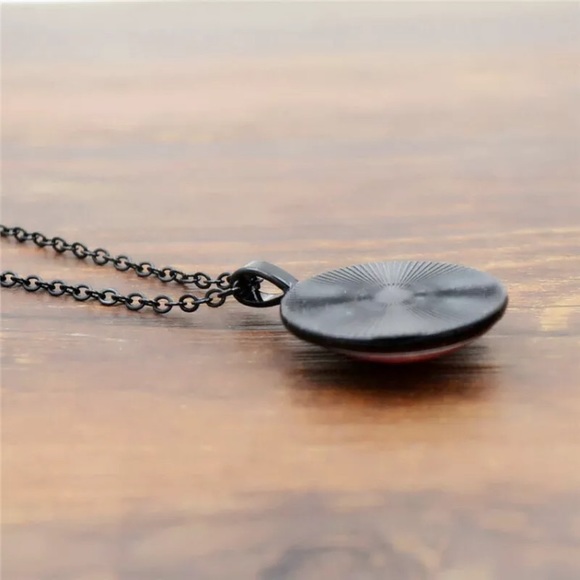 7 Chakra Pendant & Chain Glass Cabochon Necklace - Picture 2 of 3